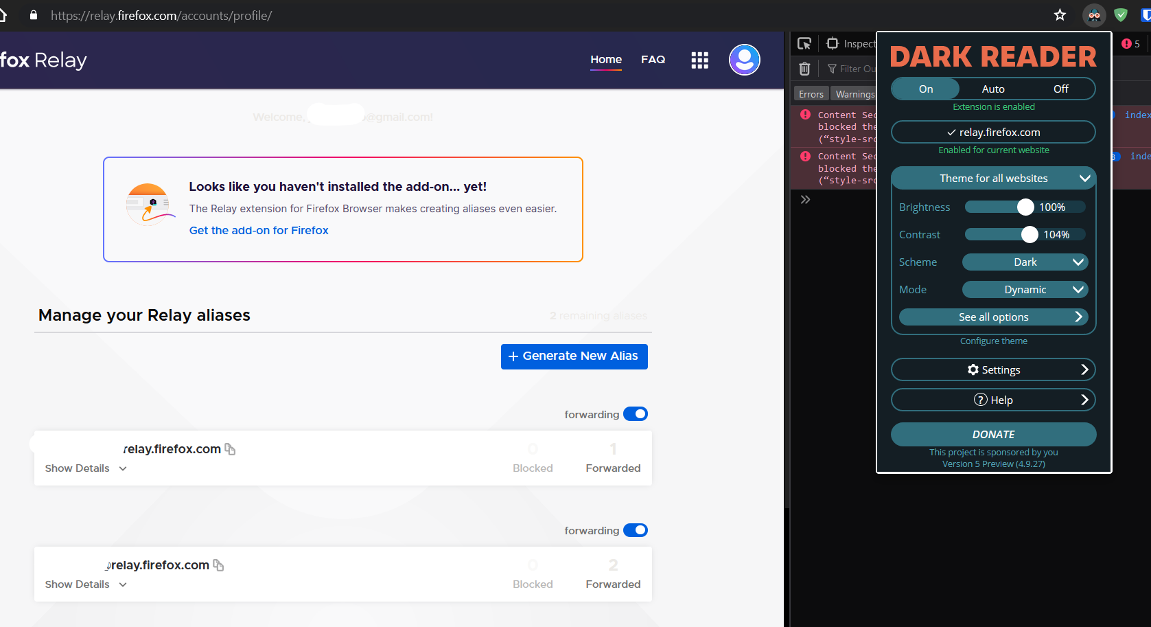 [Broken Website] relay.firefox.com · Issue #5019 · darkreader ...
