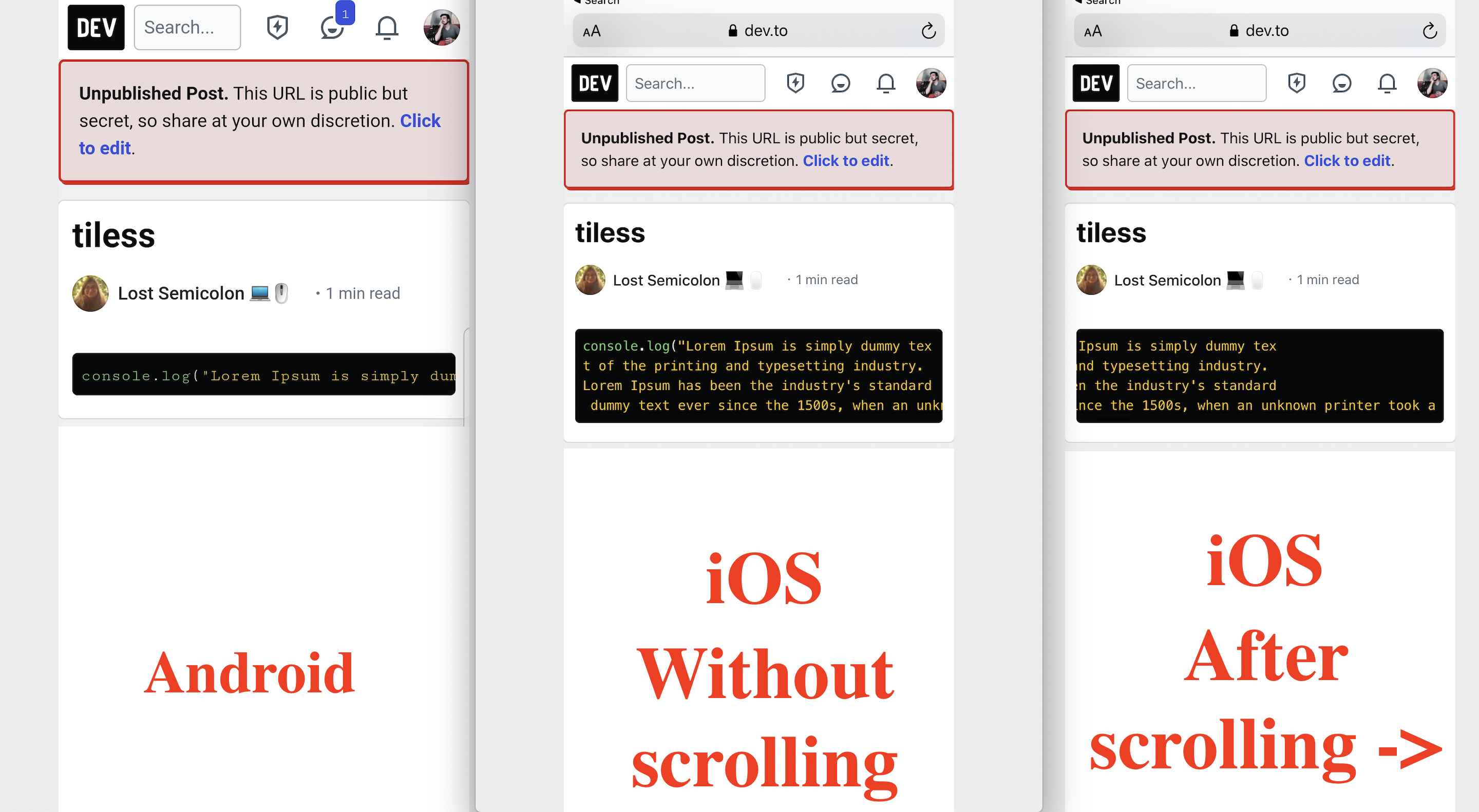 Bugs with code snippets · Issue #10336 · forem/forem · GitHub