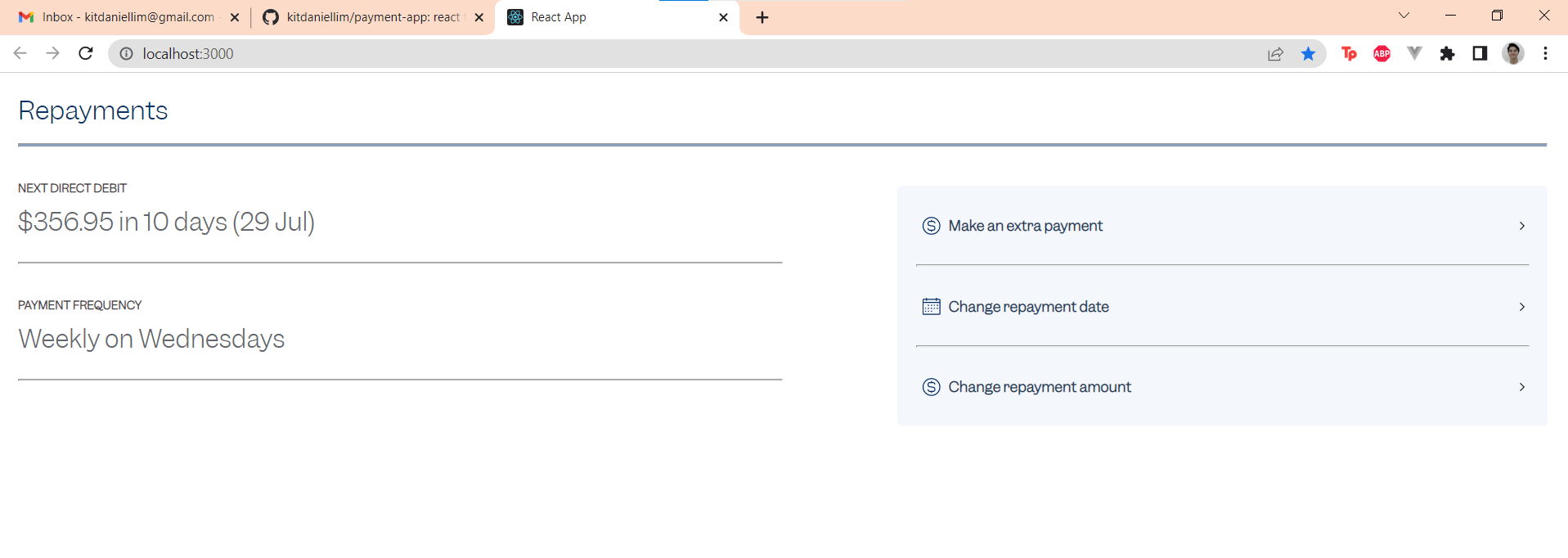 GitHub - kitdaniellim/payment-app: Simple Create React application ...