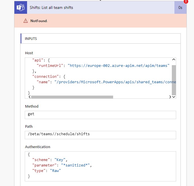 Error is step List all team Shifts · Issue #2 · codycodes/microsoft ...