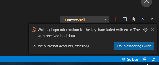 Sign-in to setting sync error · Issue #108513 · microsoft/vscode · GitHub