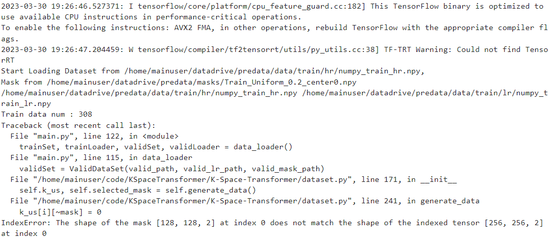 Training error · Issue #5 · zhaoziheng/K-Space-Transformer · GitHub