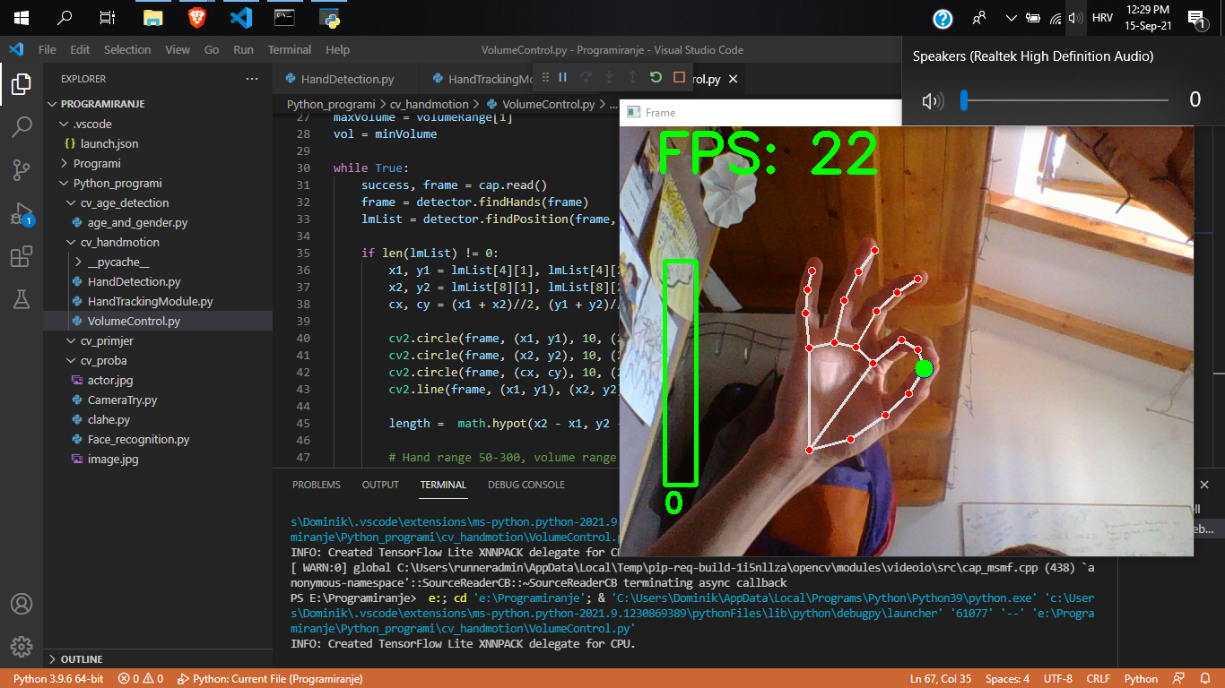 GitHub - babe1304/HandMotion: HandTrackingModule and VolumeControl by ...