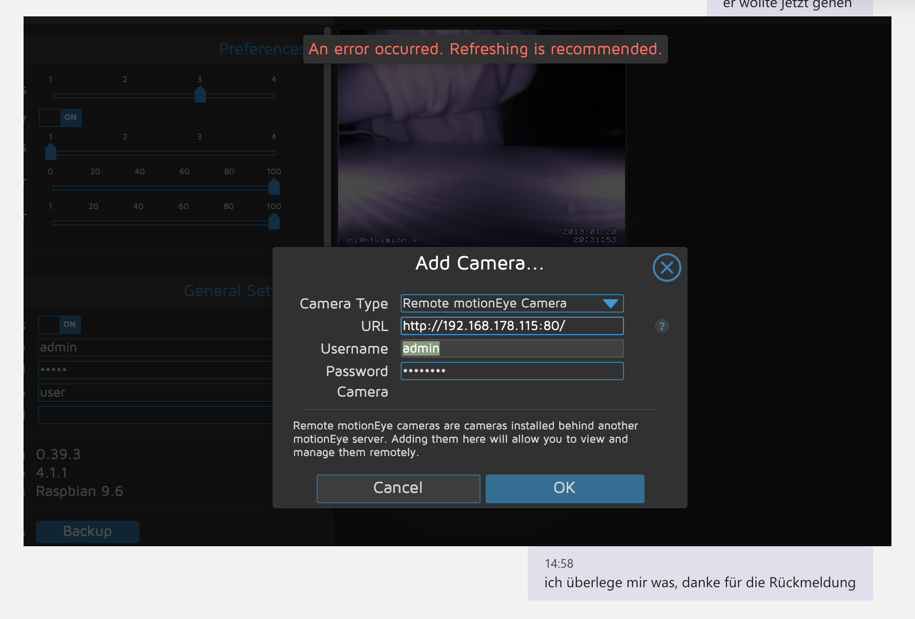 motioneye vs motioneyeos add camera failed · Issue 1788 · motioneye