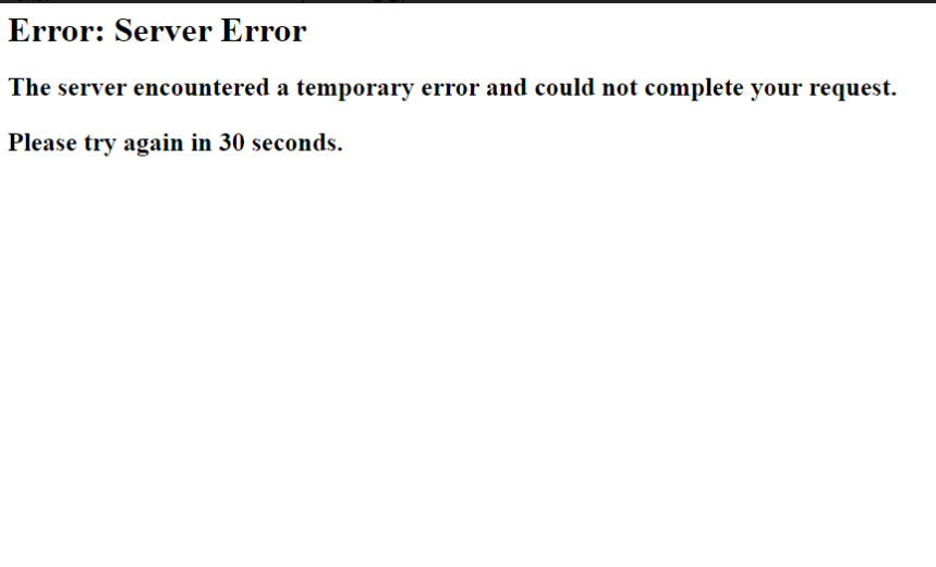 [SB] [QA] Server error message is displaying randomly in different ...