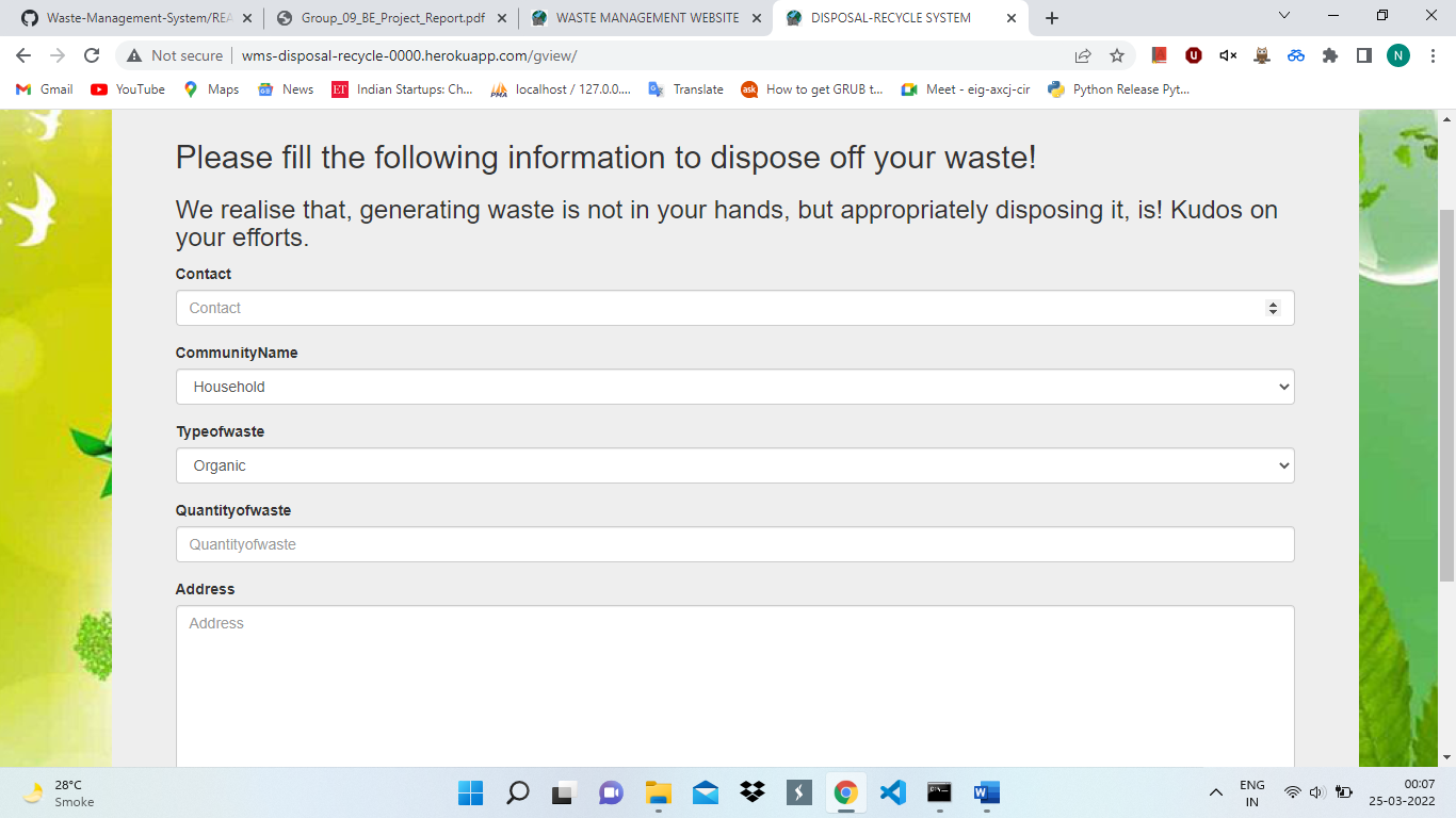 GitHub - naitikjain19/Waste-Management-System: Waste Management System