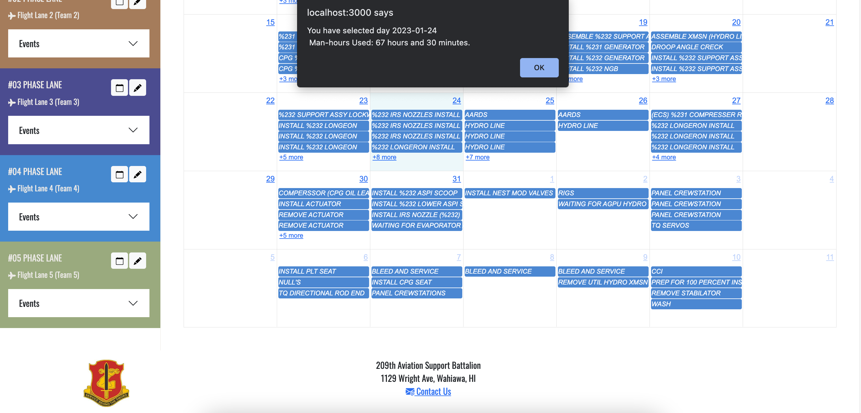calendar-day-manhours