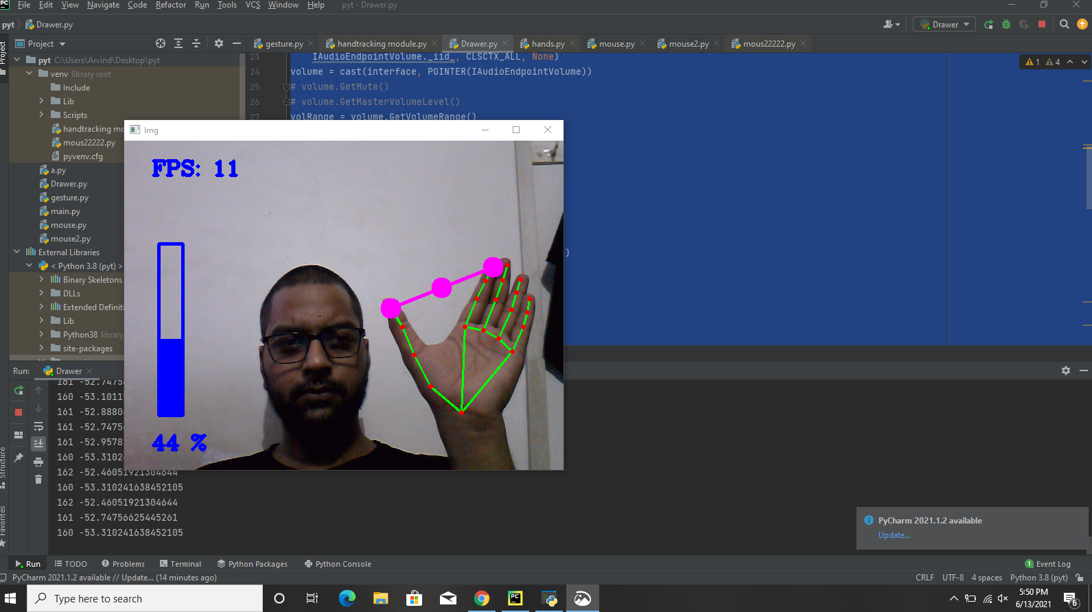 GitHub - Arvind304/VolumeControlByHandGesture