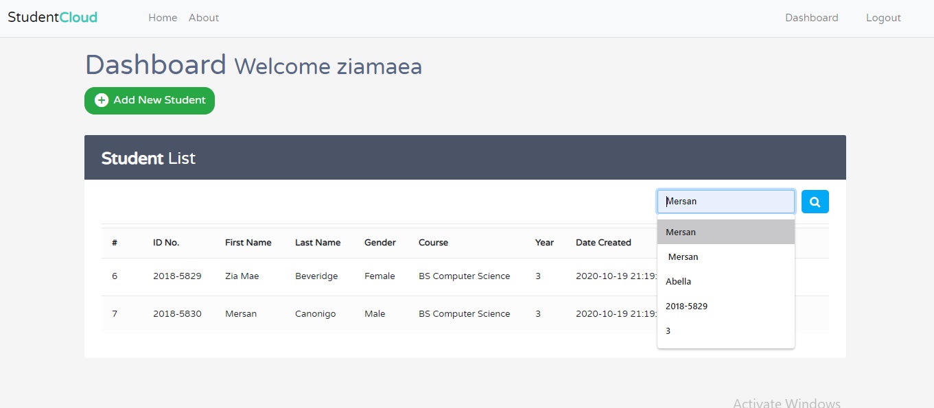 GitHub - ziamae17/Student-Database-Management-Web-Application: A simple ...
