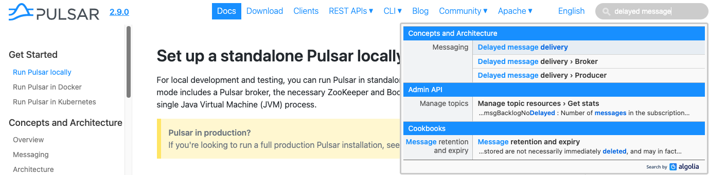 [Doc search] Missing search results in 2.9.1 Documentation · Issue ...