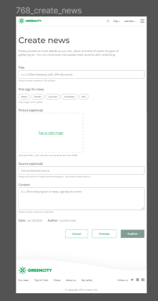Create news: responsive design · Issue #661 · ita-social-projects ...