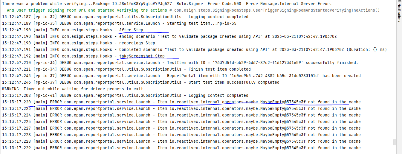Logs not reflecting in report portal after integrating with log4j2