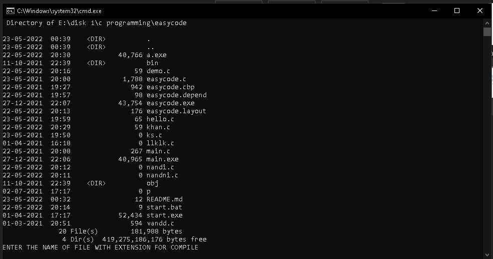GitHub - shan3274/Easy-Code: Easy code is C based console application