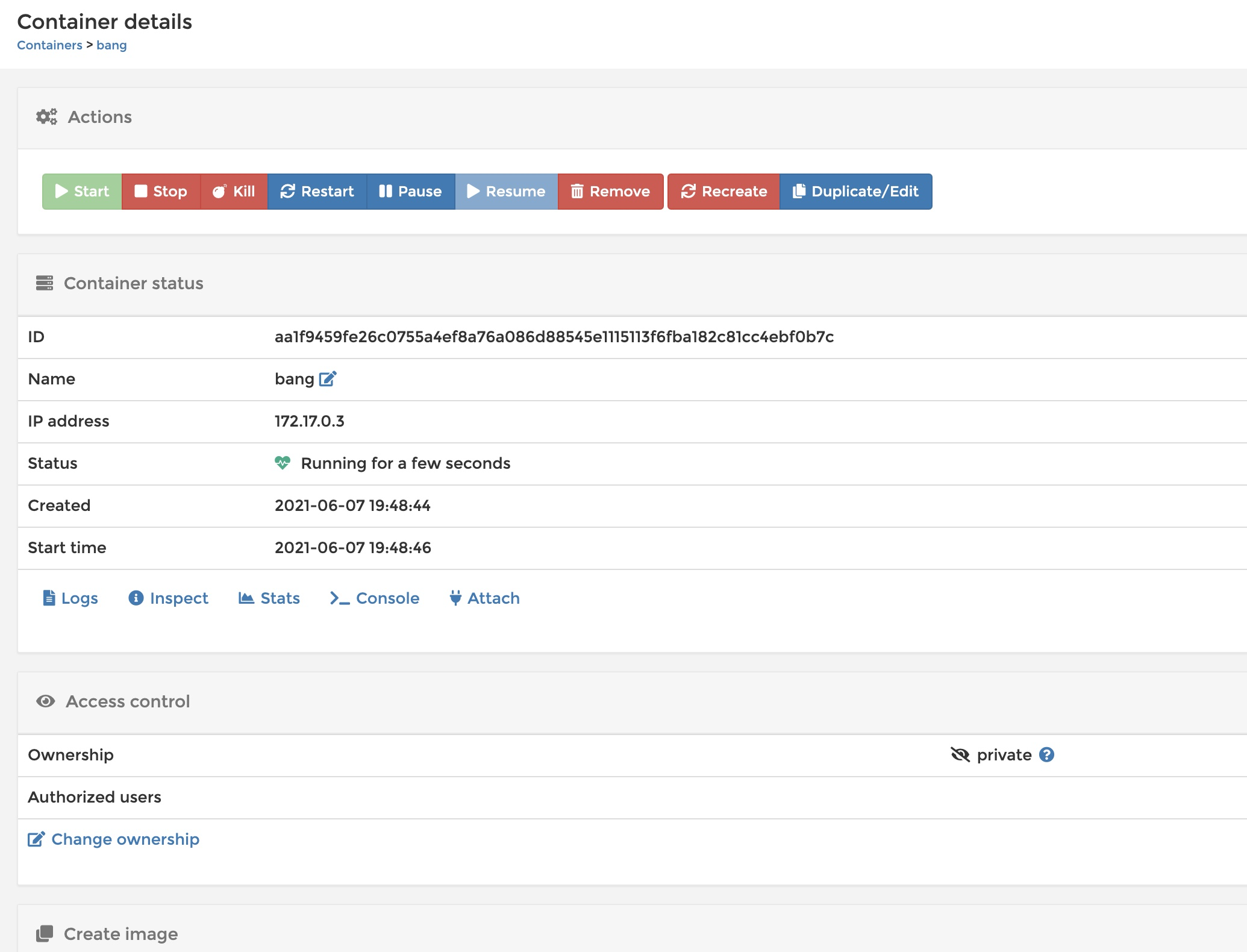 Recreating a container clears the access control user list · Issue ...