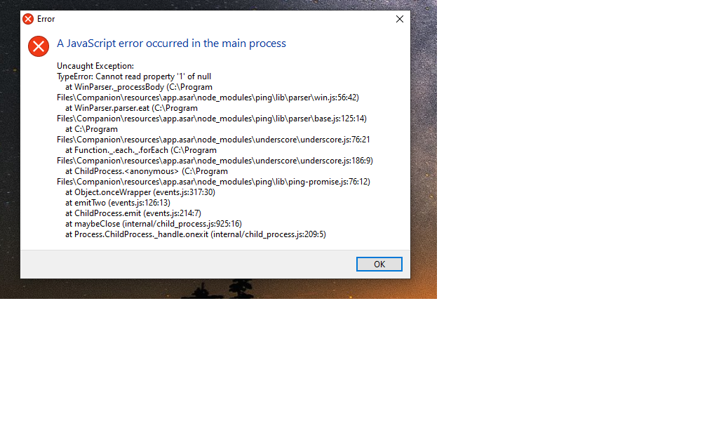 error crashing companion · Issue #2 · bitfocus/companion-module ...