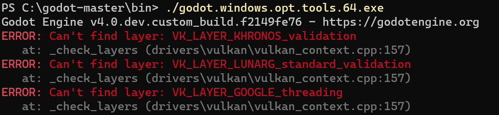 Vulkan layers not found · Issue #41158 · godotengine/godot · GitHub