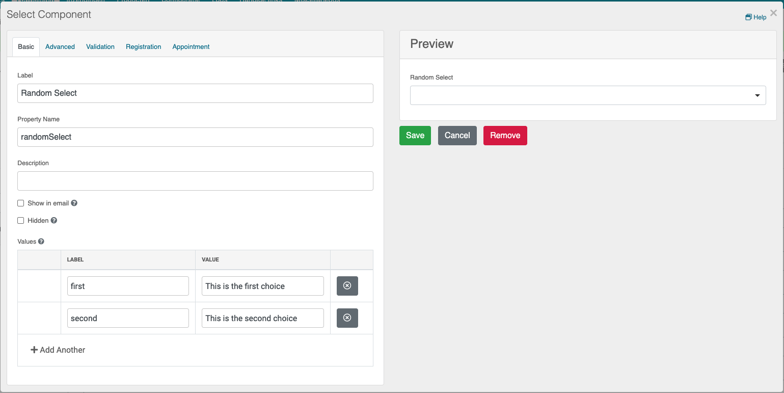 Select component is displaying the label and not the value in the sdk ...