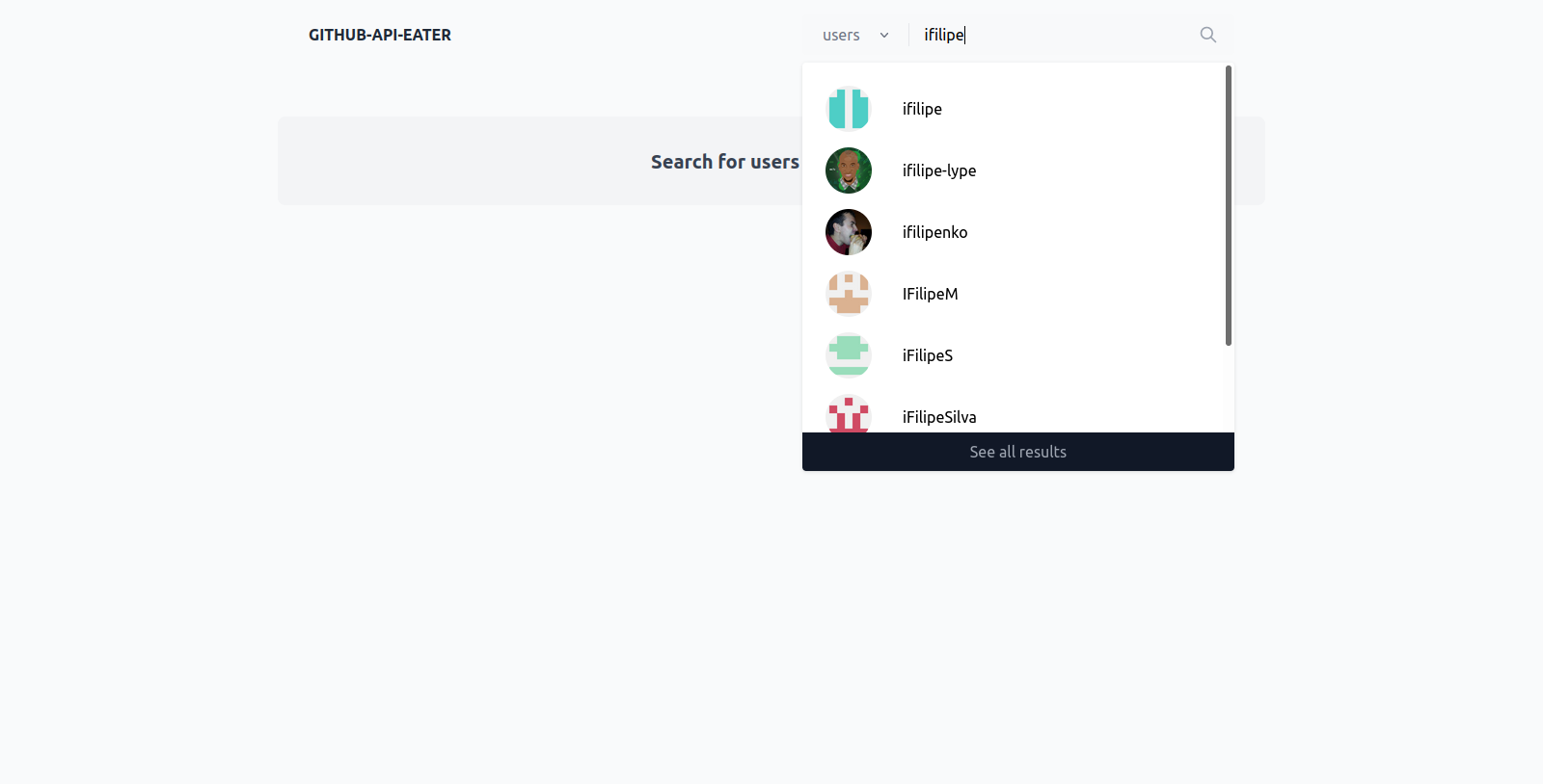 GitHub - ifilipe-lype/github-api-eater: A react app that consumes data ...