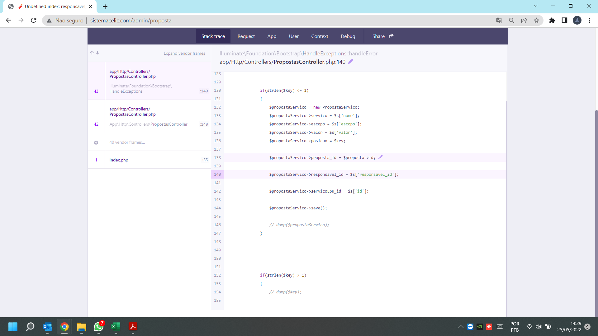 Erro Propostas · Issue #267 · fullcontent/sistemacelic · GitHub