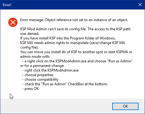 Can't write config file on Windows · Issue #157 · MacTee/KSP-Mod-Admin ...
