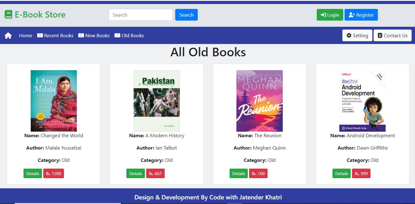 GitHub - Jatender-Khatri/EBook-Store: This project contain only to ...