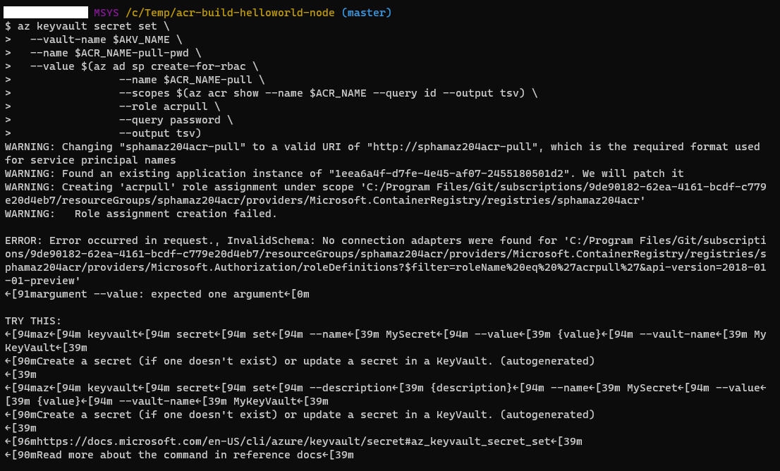 No parameters 'query' & 'output' for command az ad sp createforrbac · Issue 73961