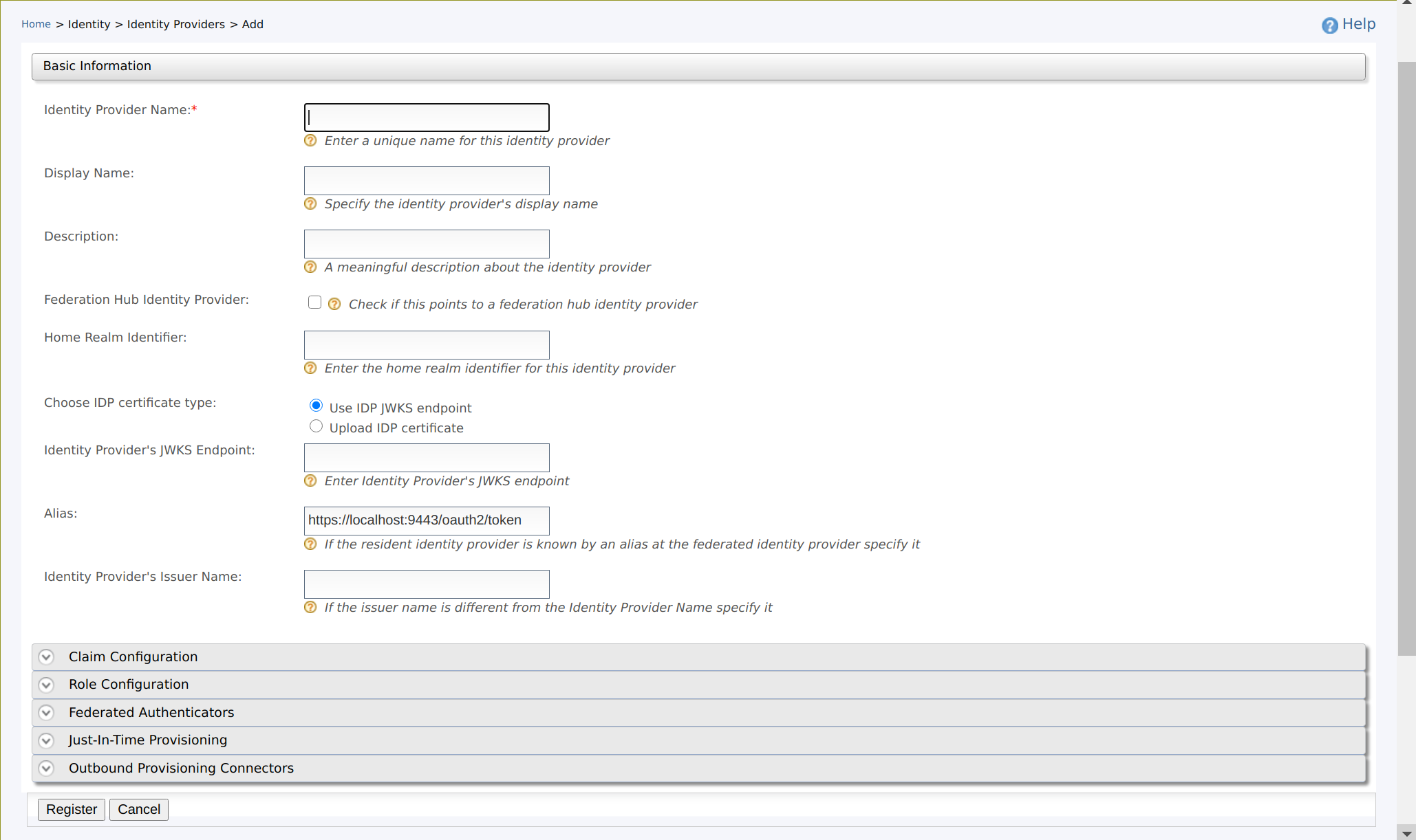 Local & Outbound Authentication Configuration is missing in Identity ...