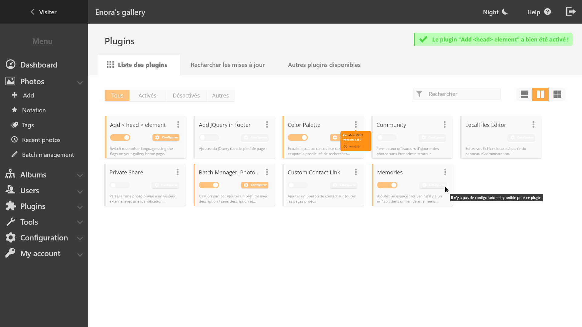 Gestion des plugins – 21