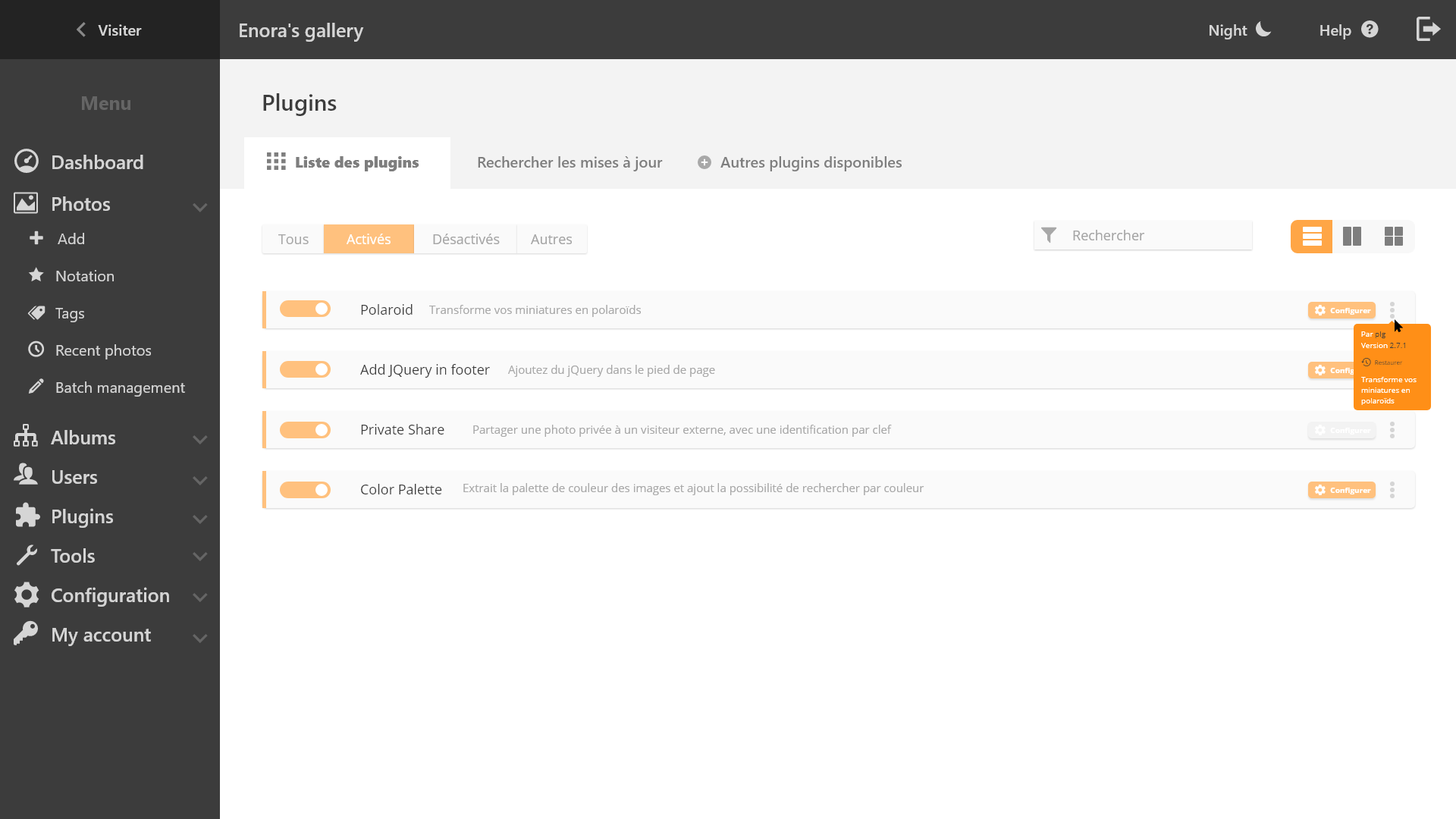 Gestion des plugins – 24