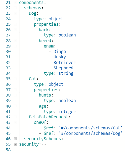 OpenApi definition with "oneOf, anyOf, allOf" is not displayed in the ...