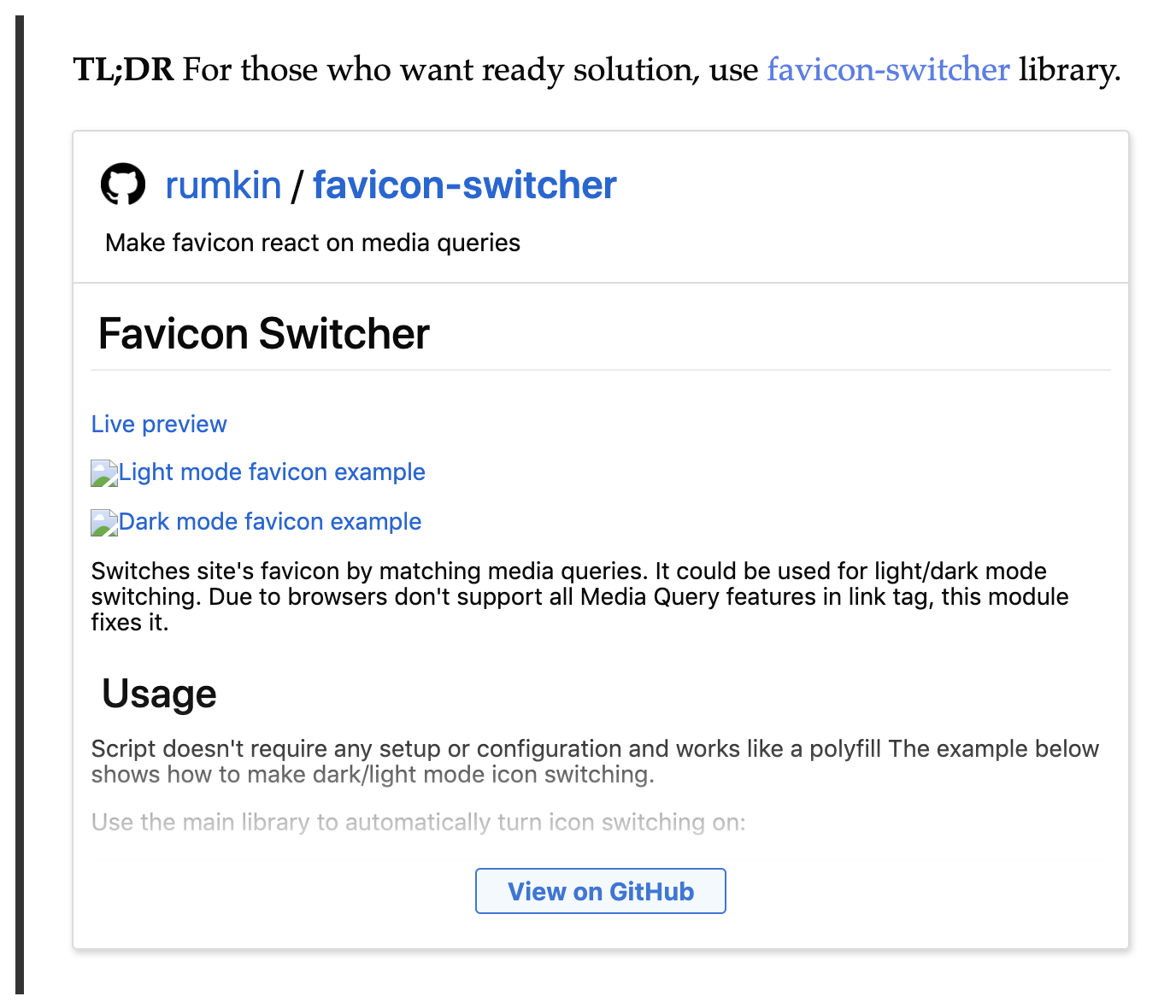 Add a short version of a Github embed block · Issue #4029 · forem/forem ...