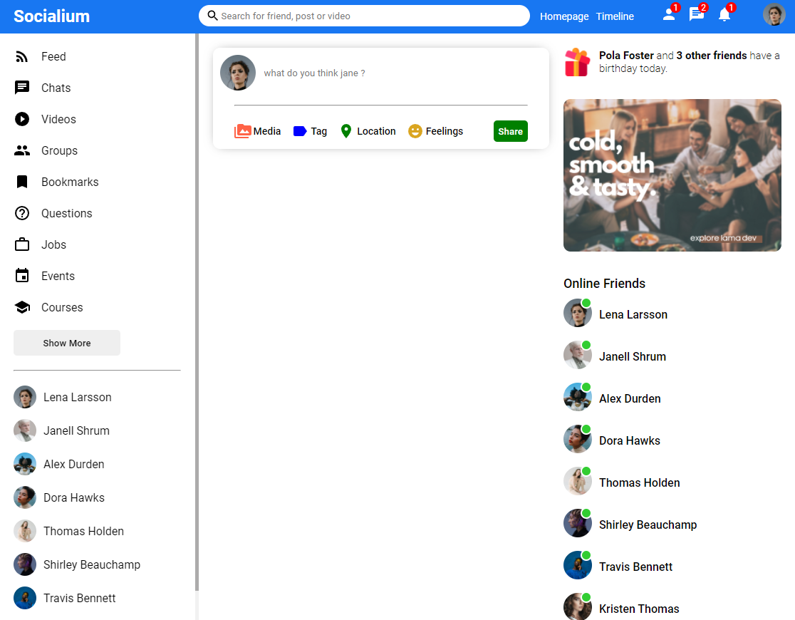 GitHub - OzerOzturk/React-Social-Media-App: Socialium / React social ...