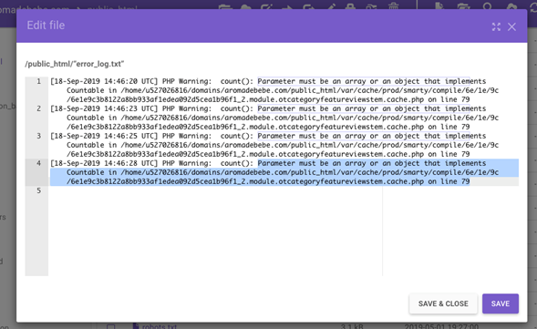 The detail of the page is an Error 505 that arose after the cache was ...
