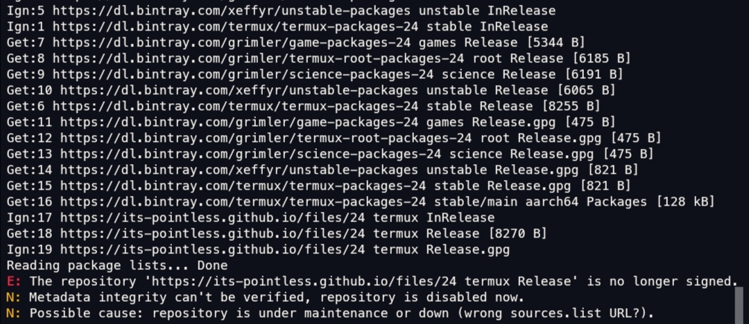 Termux can't update and upgrade · Issue #6349 · termux/termux-packages ...