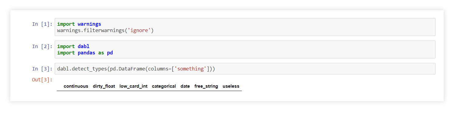 fix detect_types on empty dataframe · Issue #301 · dabl/dabl · GitHub