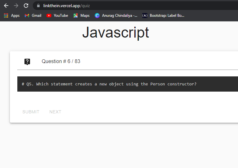 No options on 5th question in JavaScript module · Issue #3078 ...