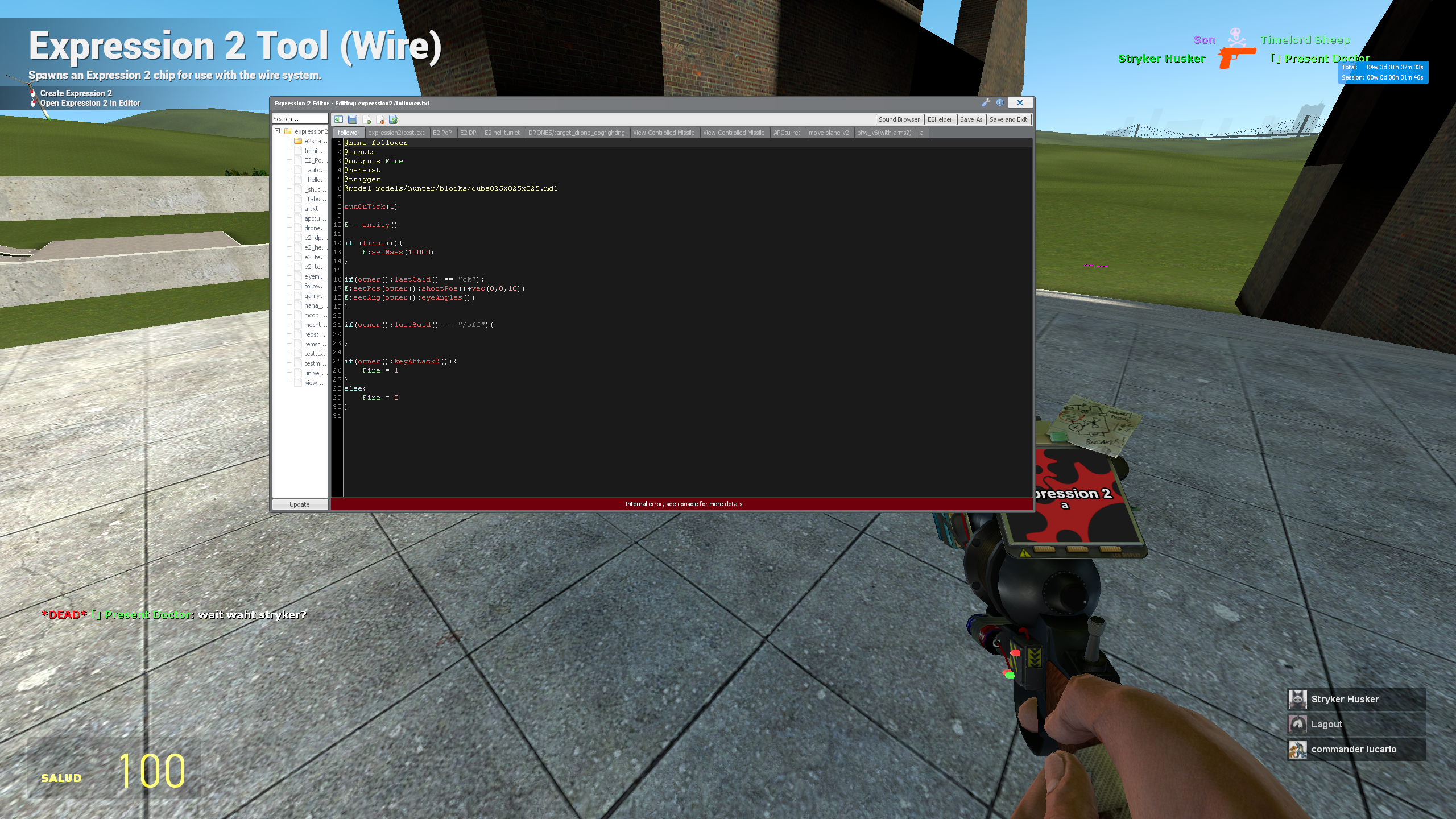 Internal Error · Issue #2024 · wiremod/wire · GitHub