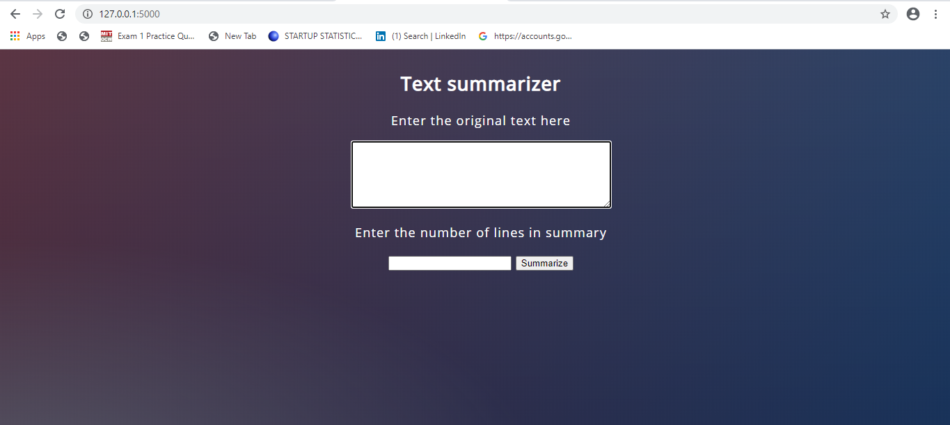 GitHub - mandar196/Summary_Generator: An End to End ML Application ...