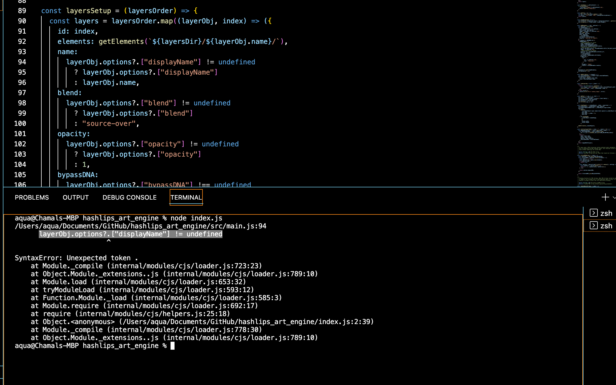 Engine Not working!! · Issue #1200 · HashLips/hashlips_art_engine · GitHub
