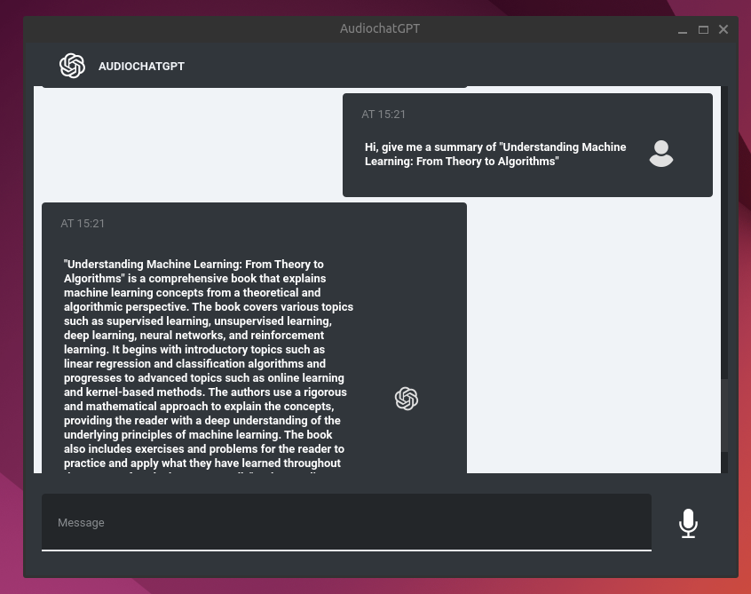 GitHub - said-ohamouddou/AudioChatGPT: Desktop application written in ...