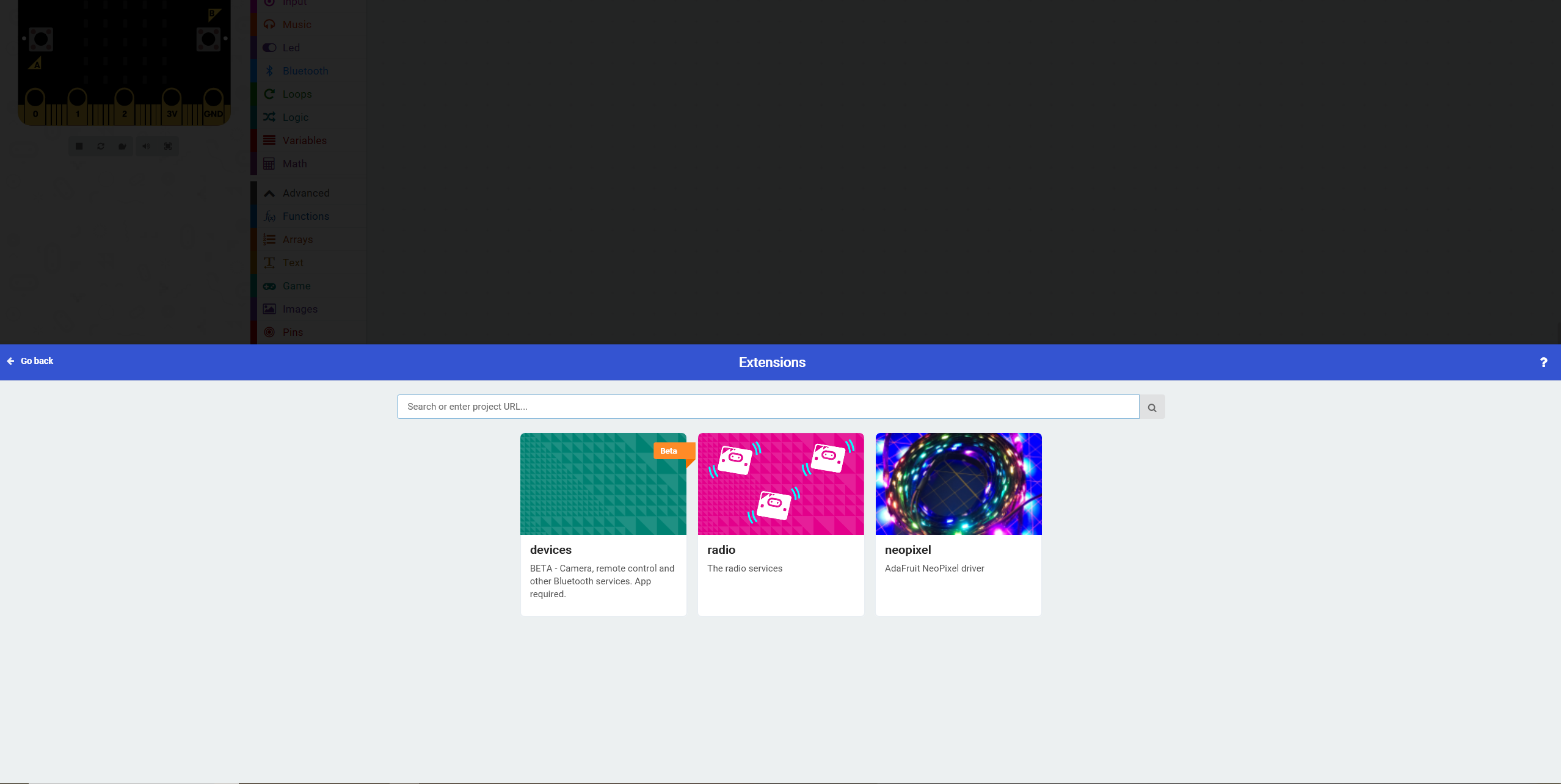 Extensions page is half screen in v1 · Issue #904 · microsoft/pxt ...