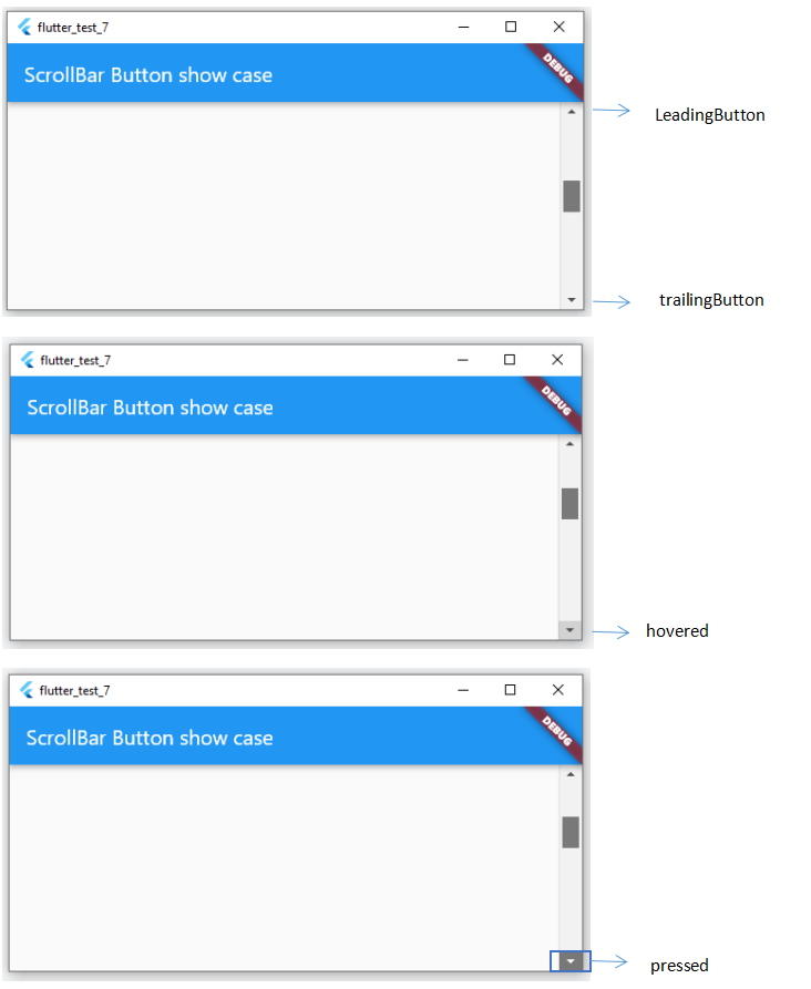 [Ready for review] update scrollbar to support the leading and trailing buttons by xubaolin