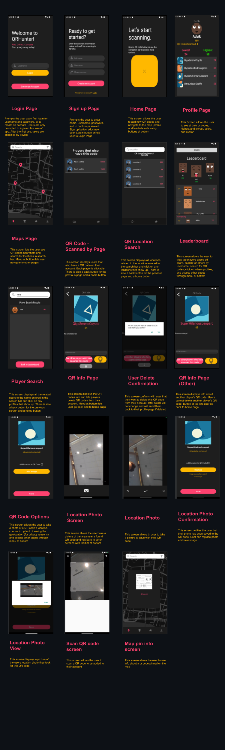 Screen Descriptions (2)
