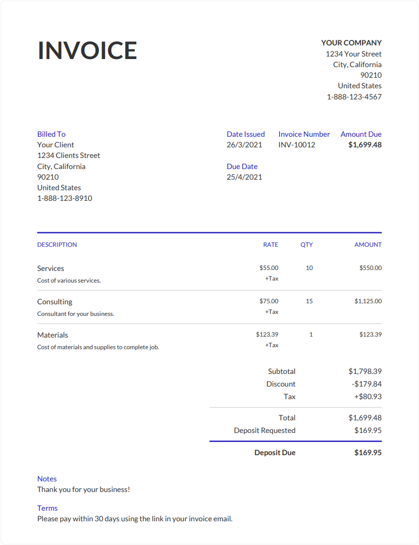 invoice