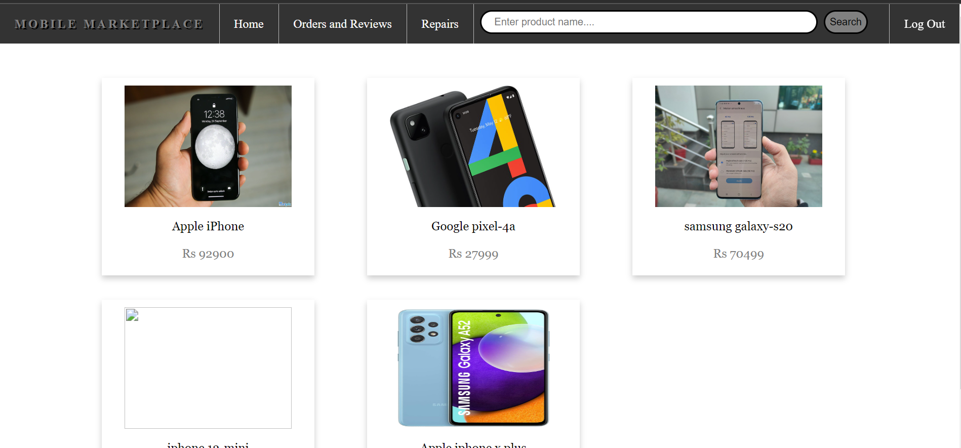 GitHub - prabhakar-dessai/Mobilemarketplace: An Ecommerce website for ...