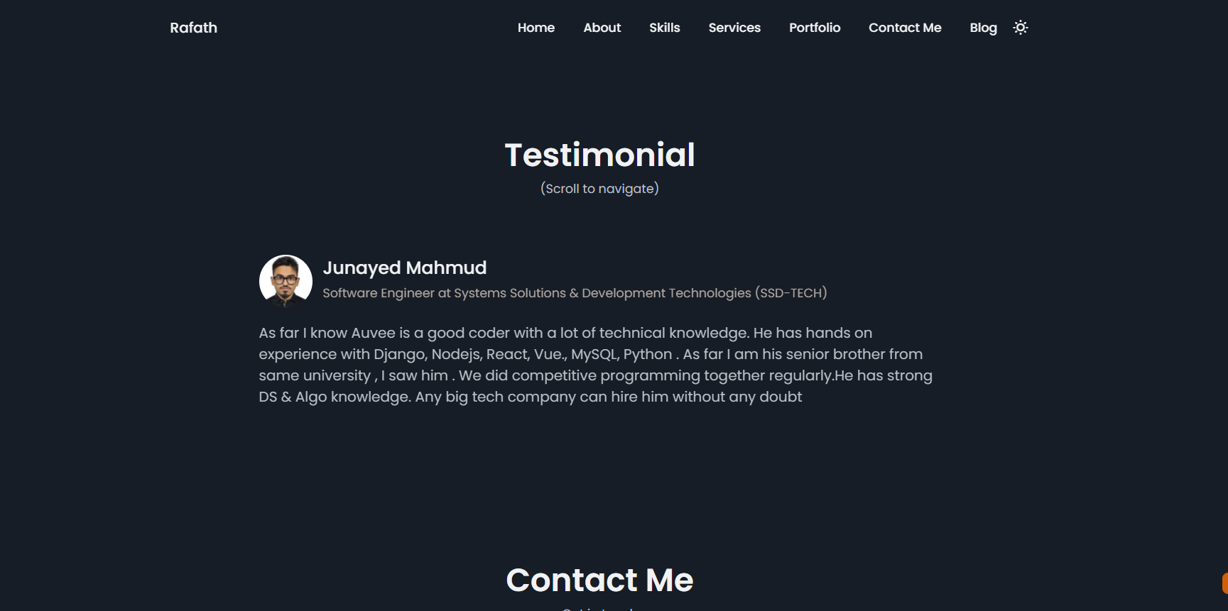 Github Rafath Auvee Dynamic Portfolio Website My Portfolio Website With Django Js Github Rafath Auvee Dynamic Portfolio Website My Portfolio Website With Django Js