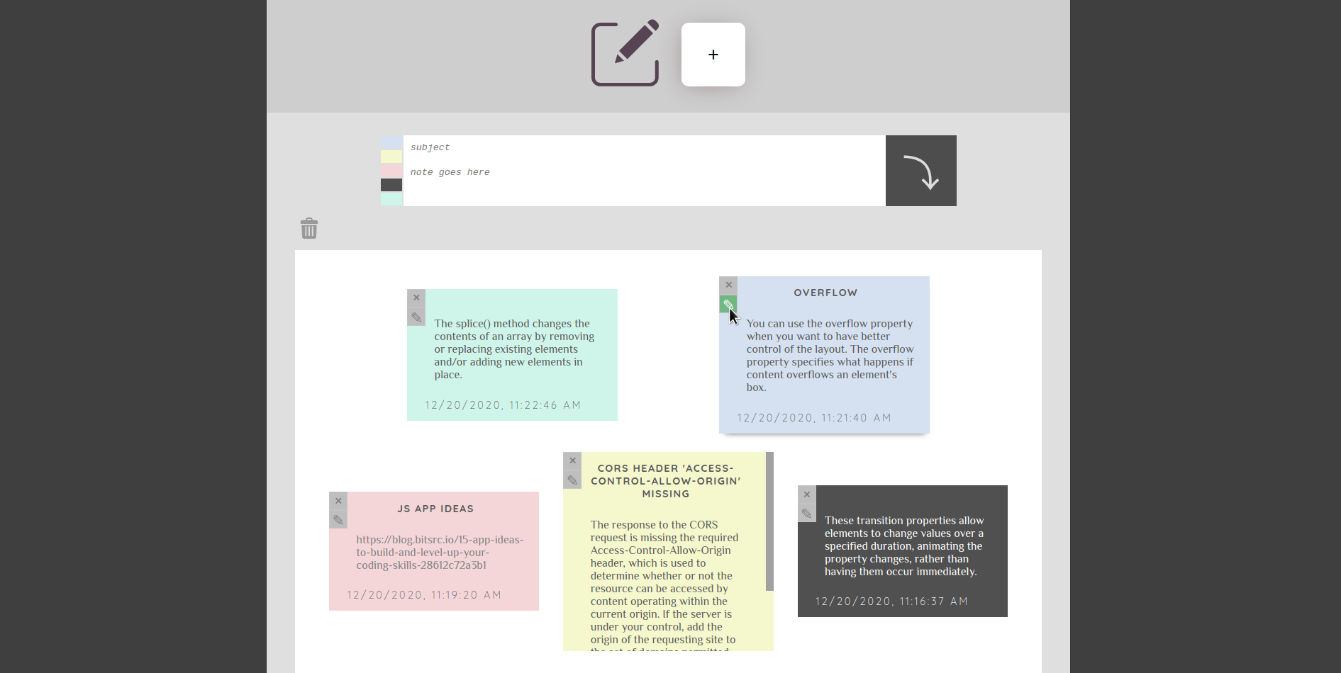 GitHub - sitzelwucht/notes-app