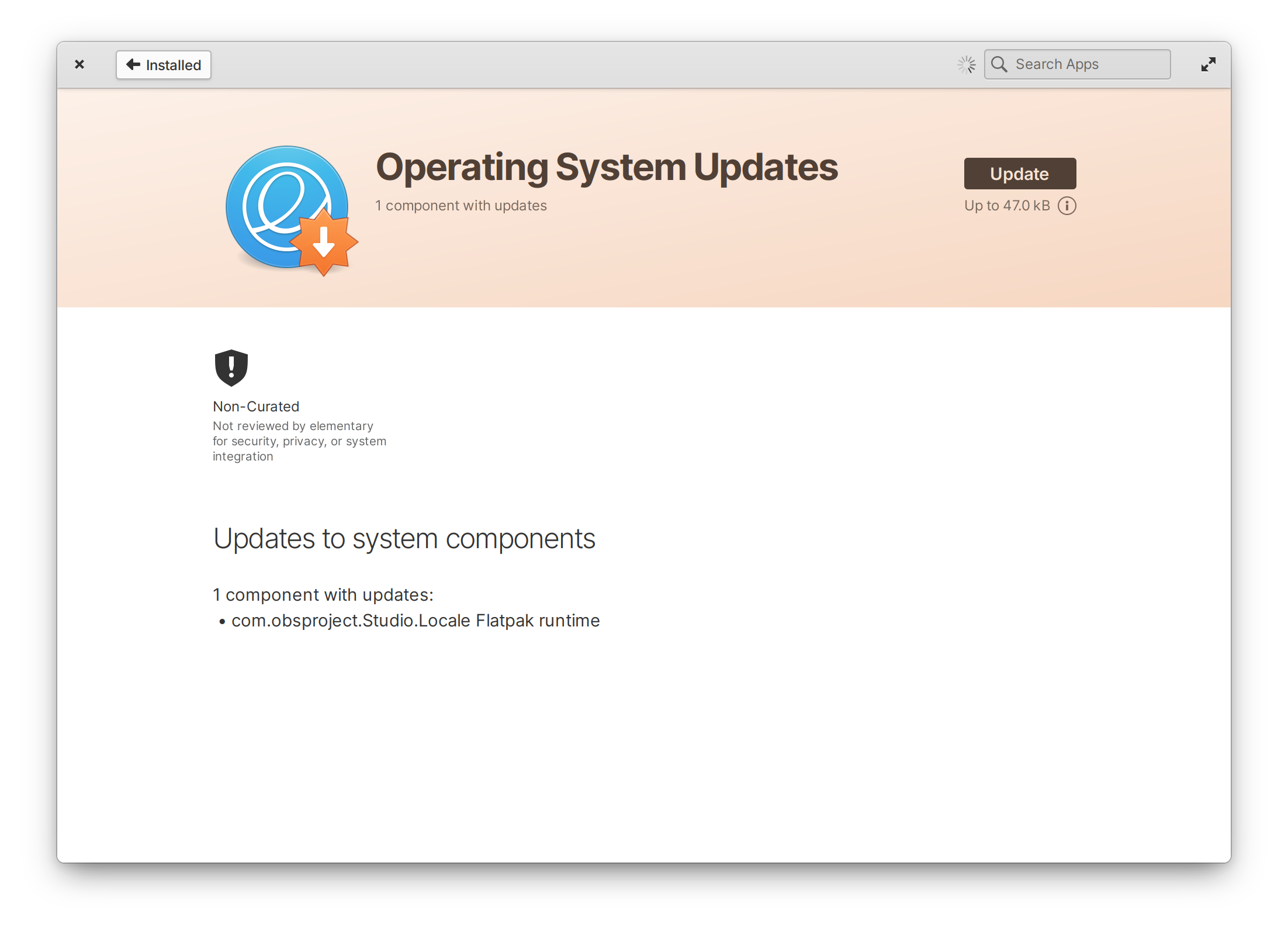 OS updates shows non-curated badge · Issue #1695 · elementary/appcenter ...