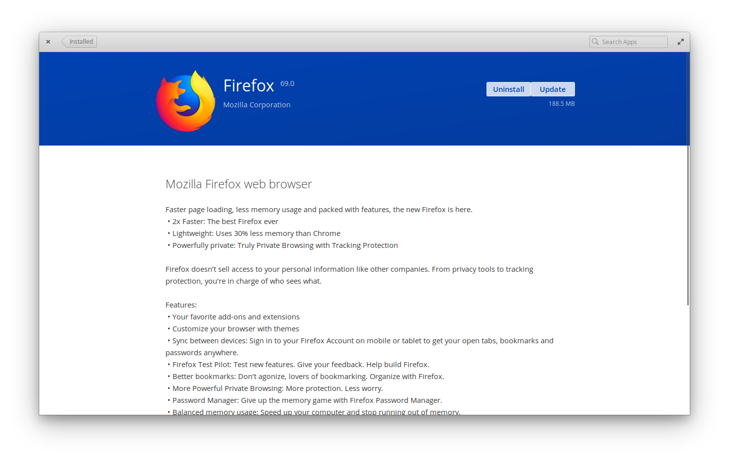 AppInfoView: Installed apps' buttons lost their margins · Issue #1039 ...