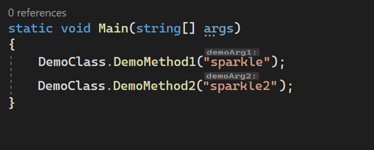 Move argument name hints to top of argument instance [C#] · Issue ...